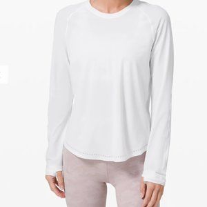 Rise and Run Long Sleeve NWT Lululemon SZ6 White